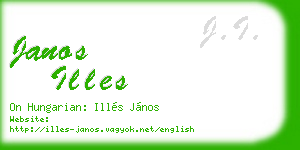 janos illes business card