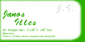 janos illes business card